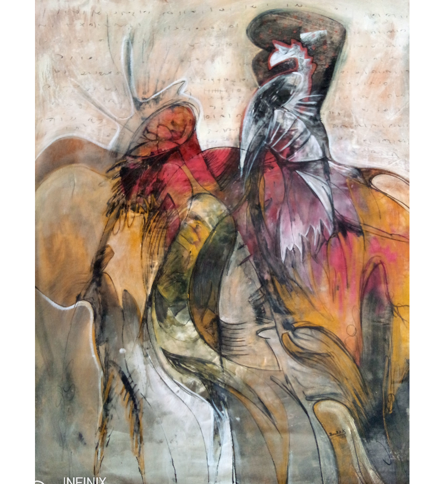 PaintingPastelsKonsiemboBoubabaryOutdoor Boubabary Konsiembo